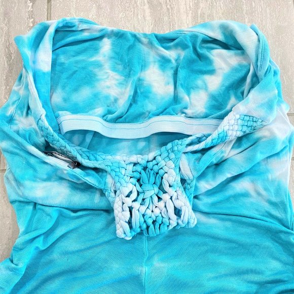 Venus Women's Bodycon Ruched Macrame Back Sleeveless Dress Blue Size S - Picture 11 of 16